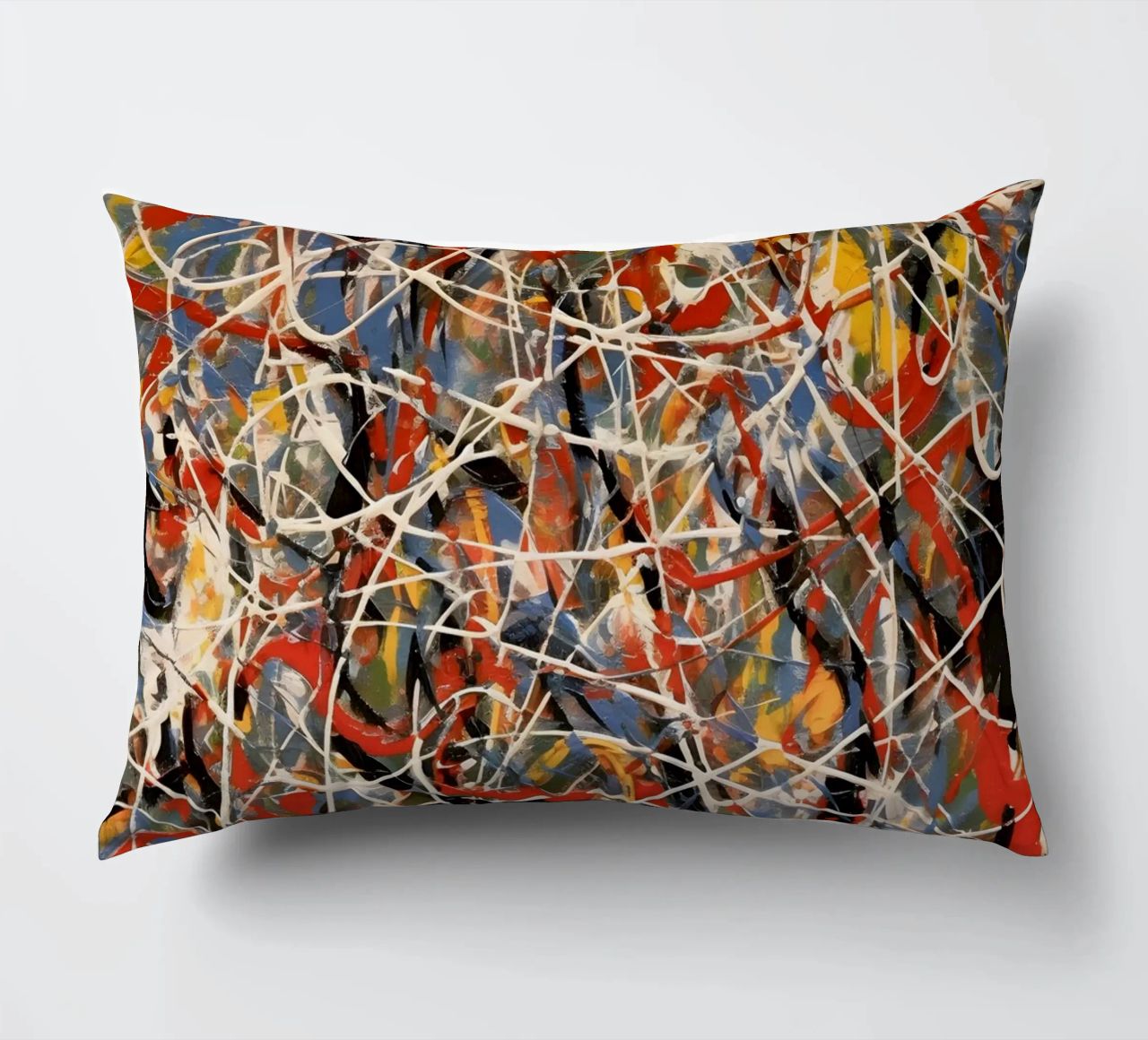 Splashes of colour in motion decorative cushion by Carinaprint