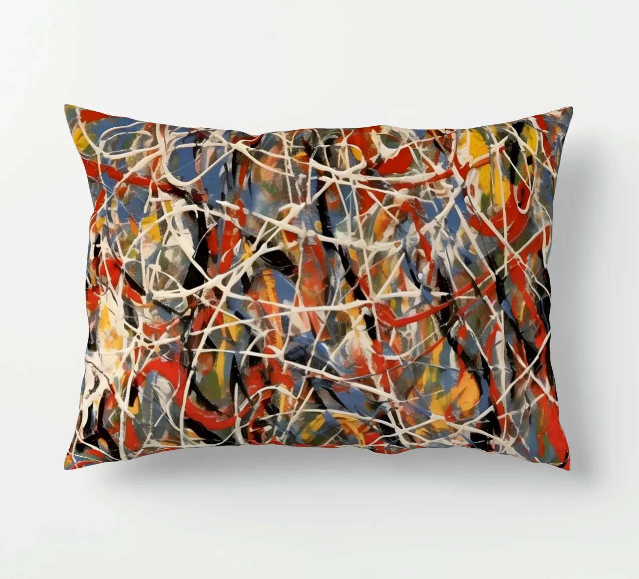 Splashes of colour in motion decorative cushion by Carinaprint