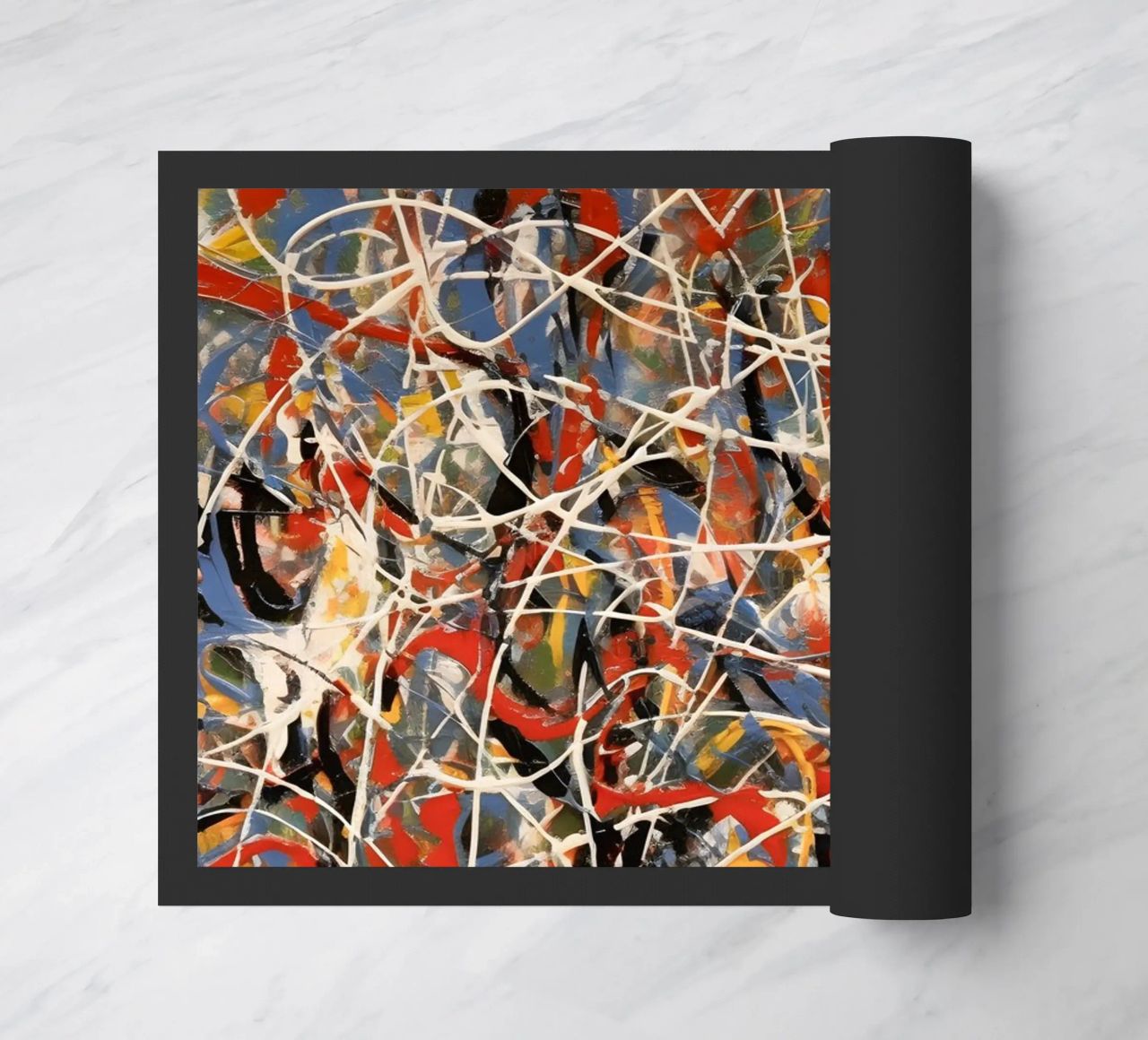 Splashes of colour in motion doormat by Carinaprint