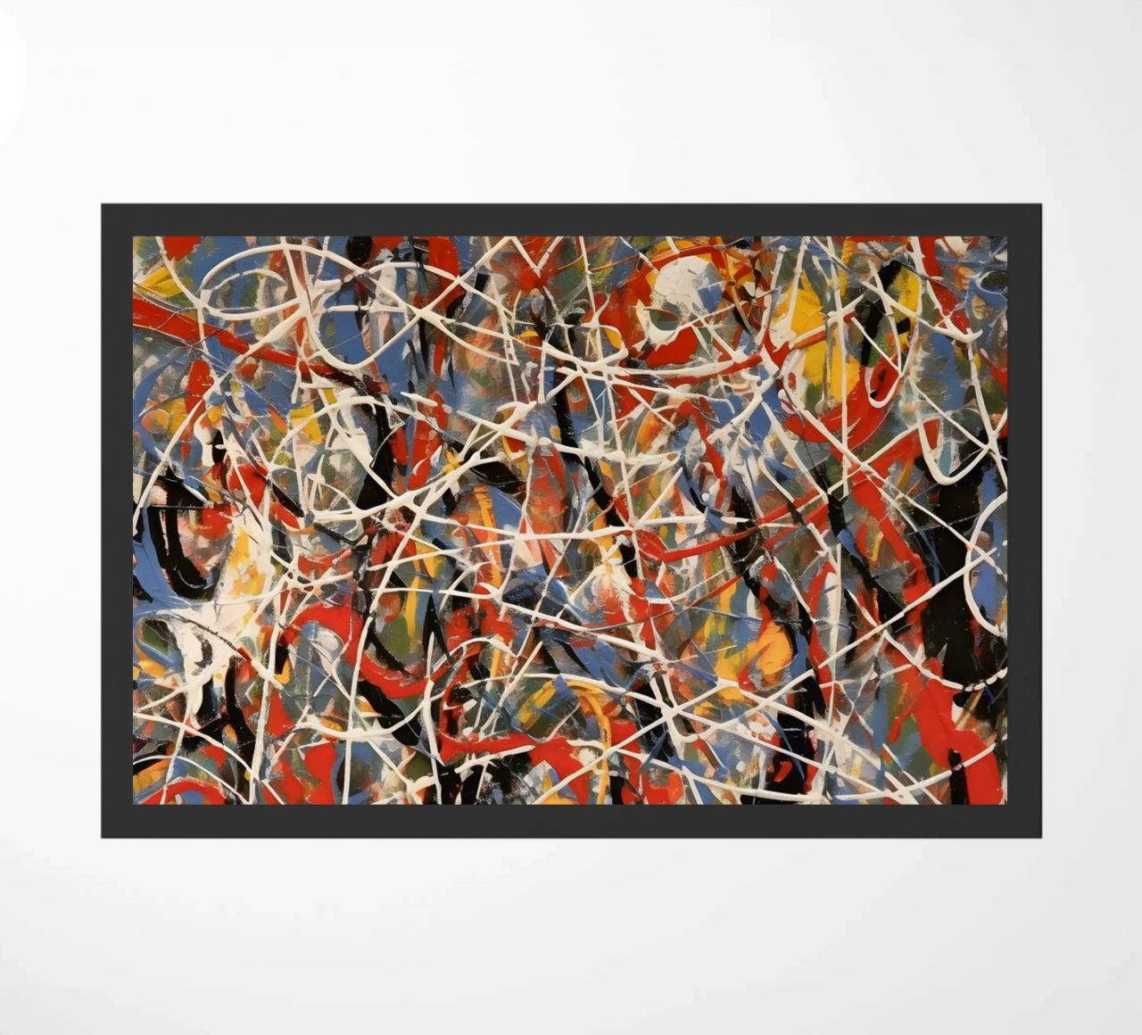 Splashes of colour in motion doormat by Carinaprint