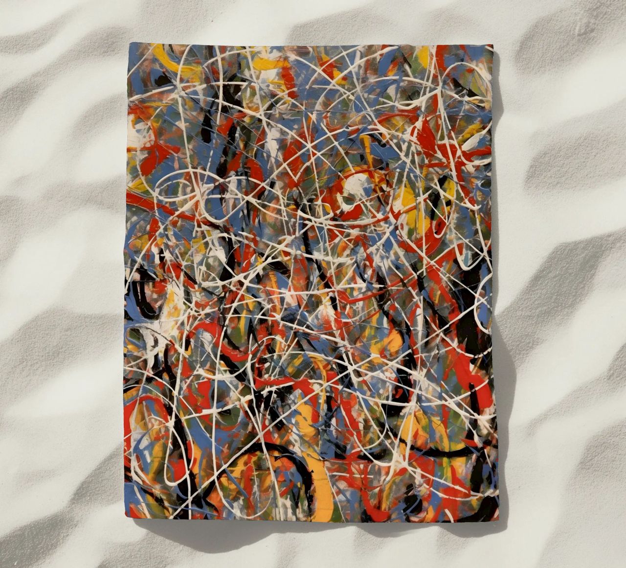 Splashes of colour in motion beach towel by Carinaprint