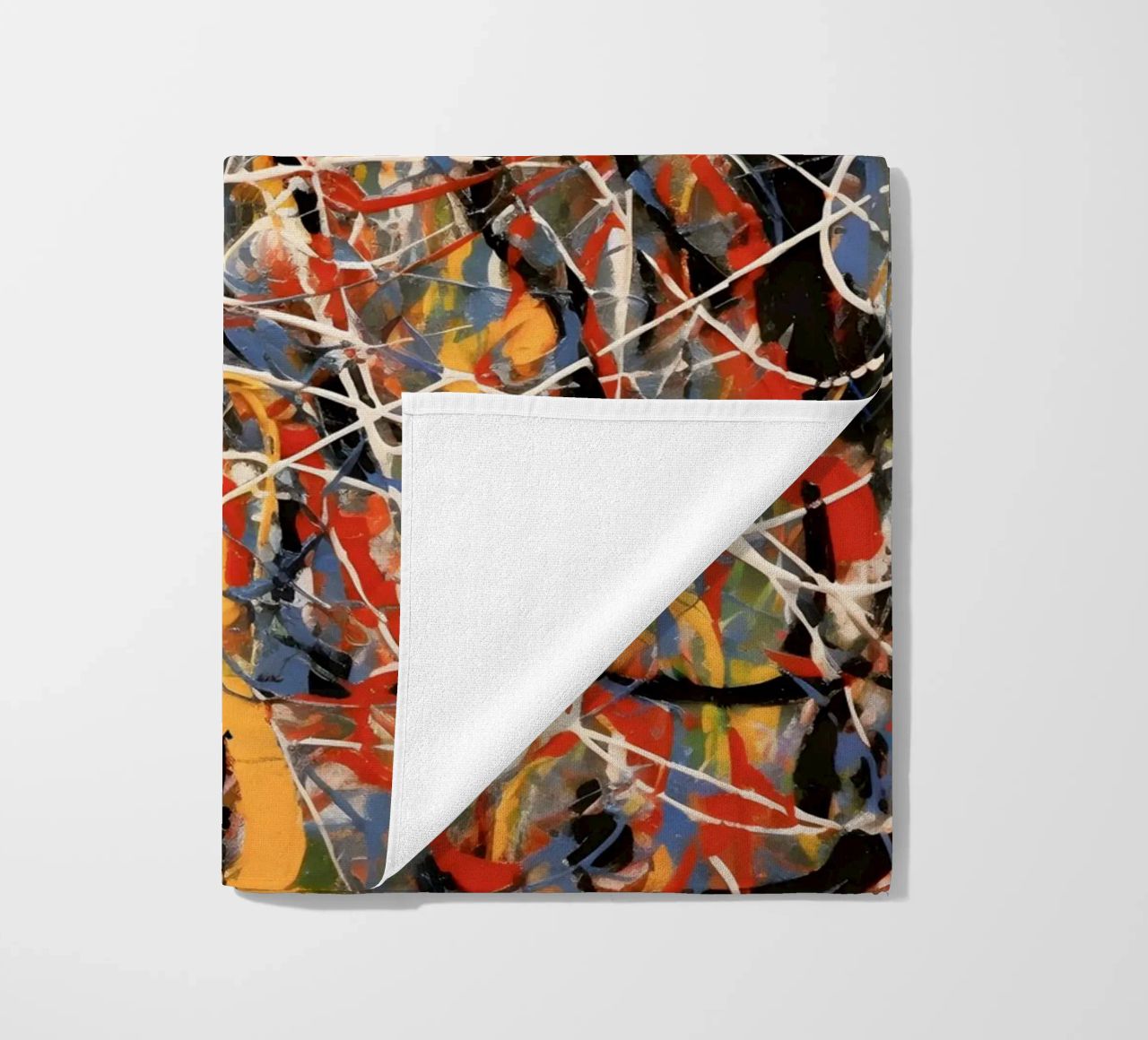Splashes of colour in motion beach towel by Carinaprint