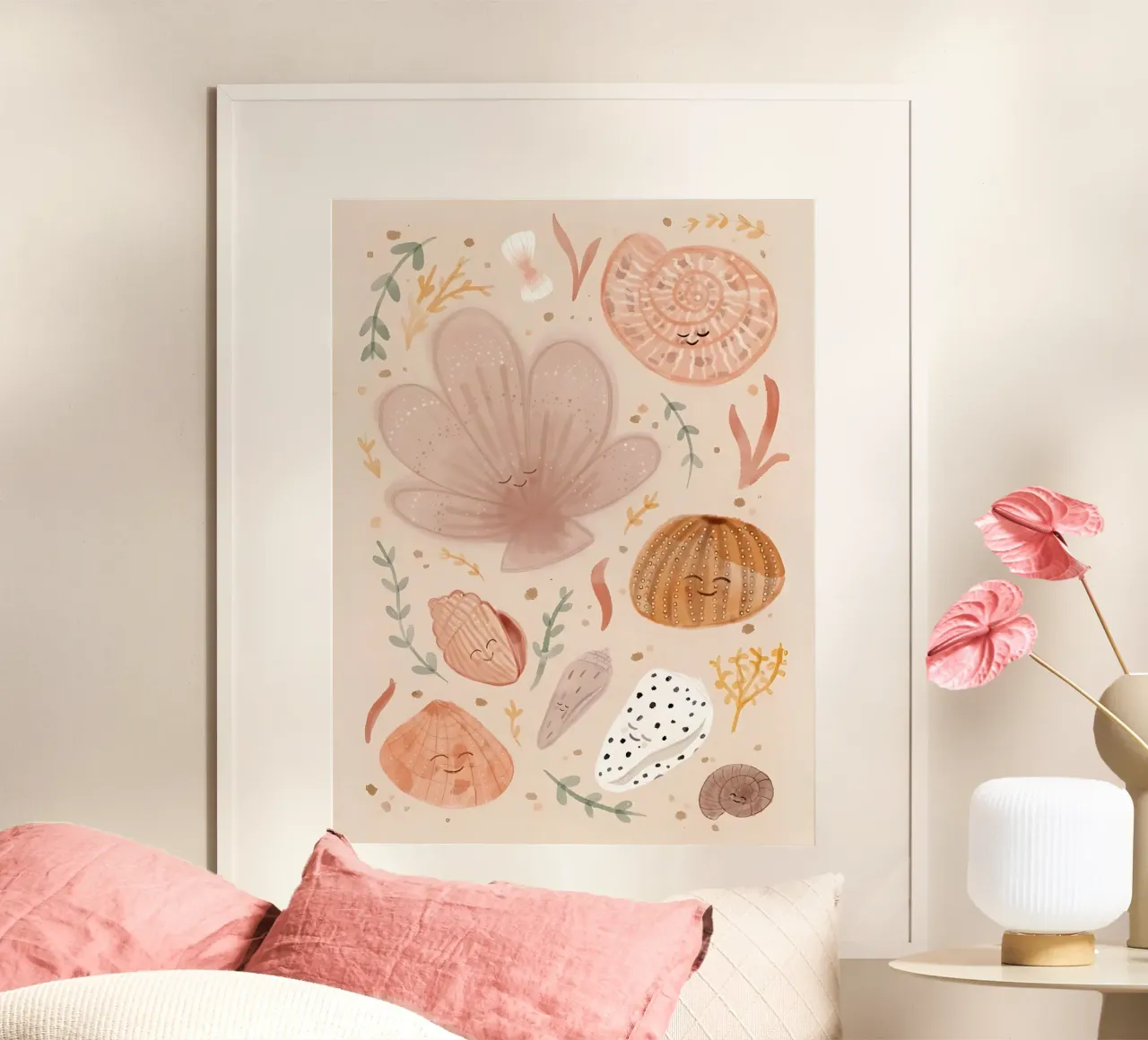 Seashells Print, Shell Poster, Boho Print, Ocean Print hahnemühle by Boheme