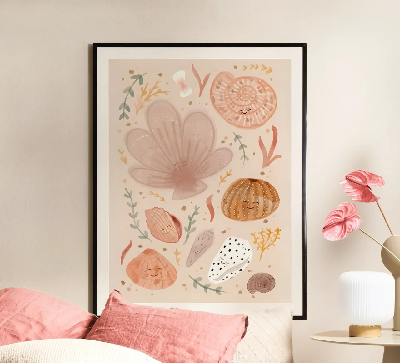 Seashells Print, Shell Poster, Boho Print, Ocean Print hahnemühle by Boheme