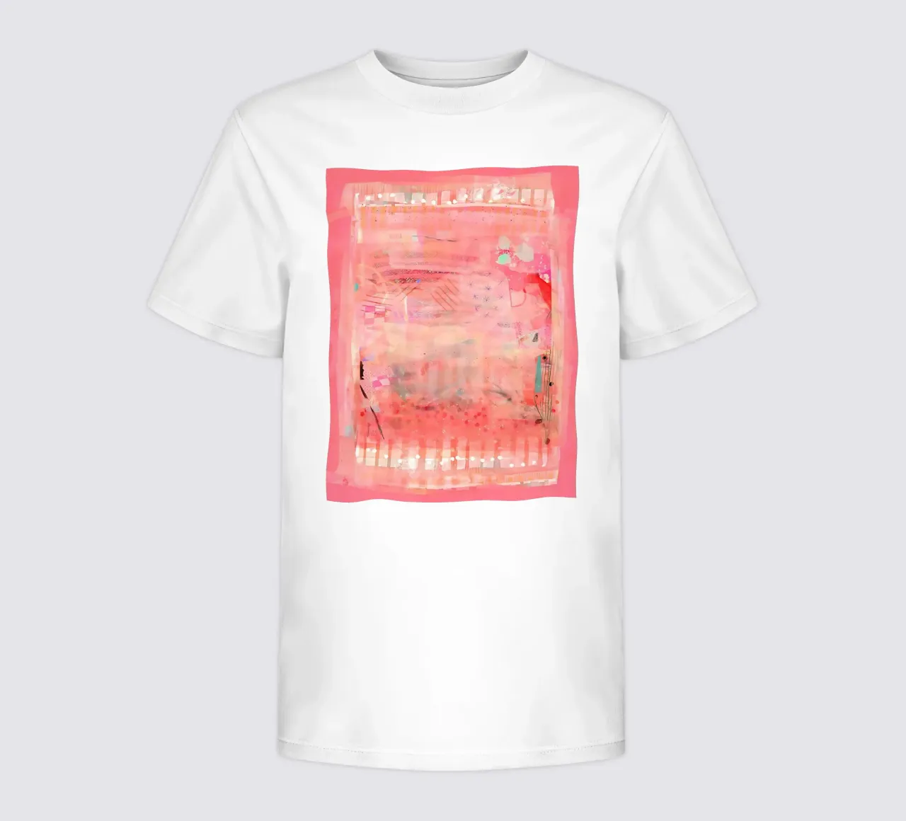 Roze abstracte muurkunst, moderne abstracte print, kleurrijke kunst kinder t-shirt van Boheme
