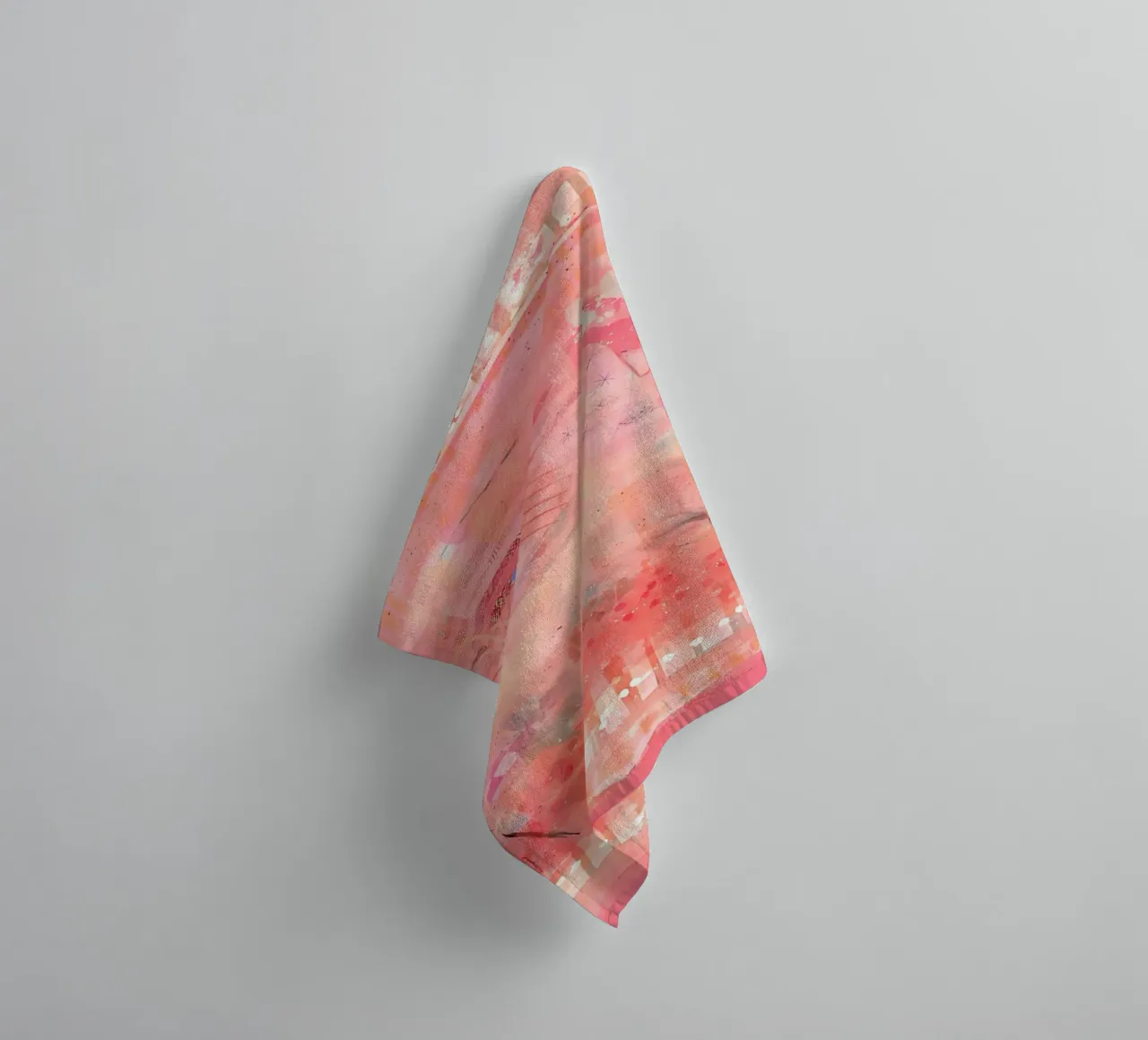 Roze abstracte muurkunst, moderne abstracte print, kleurrijke kunst badhanddoek van Boheme