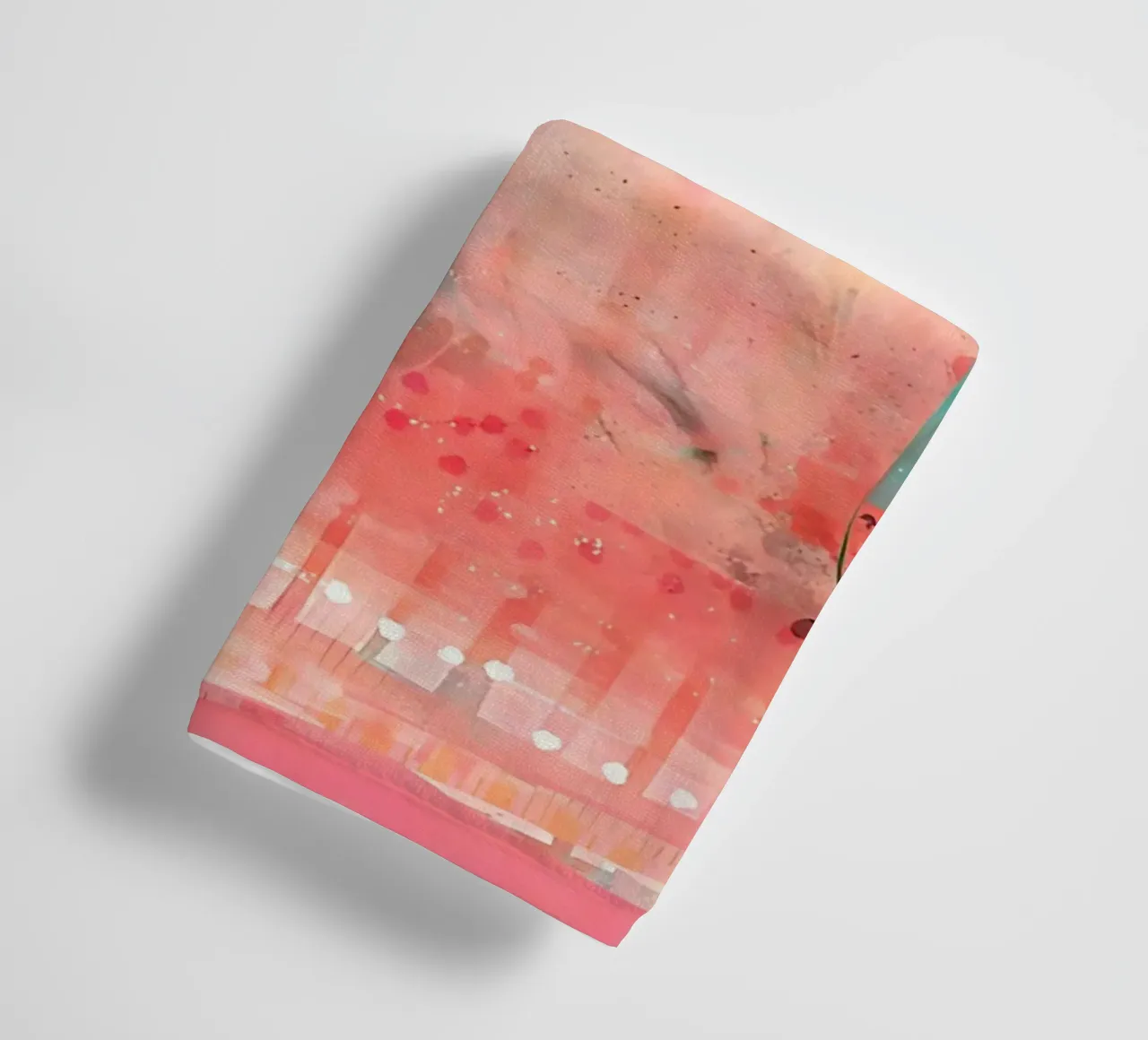 Roze abstracte muurkunst, moderne abstracte print, kleurrijke kunst badhanddoek van Boheme