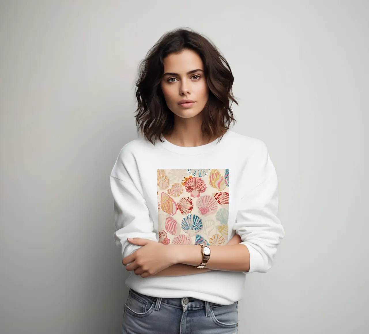 Zeevruchten print, strand poster, kleurrijke zee print, zomer sweatshirt van Boheme