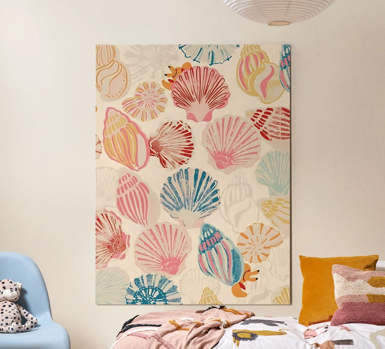 Muschel Druck, Strand Poster, Buntes Meer Druck, Sommer Poster von Boheme