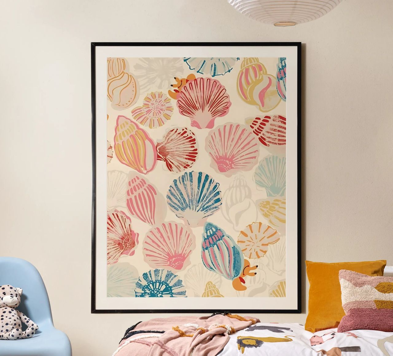 Muschel Druck, Strand Poster, Buntes Meer Druck, Sommer Poster von Boheme