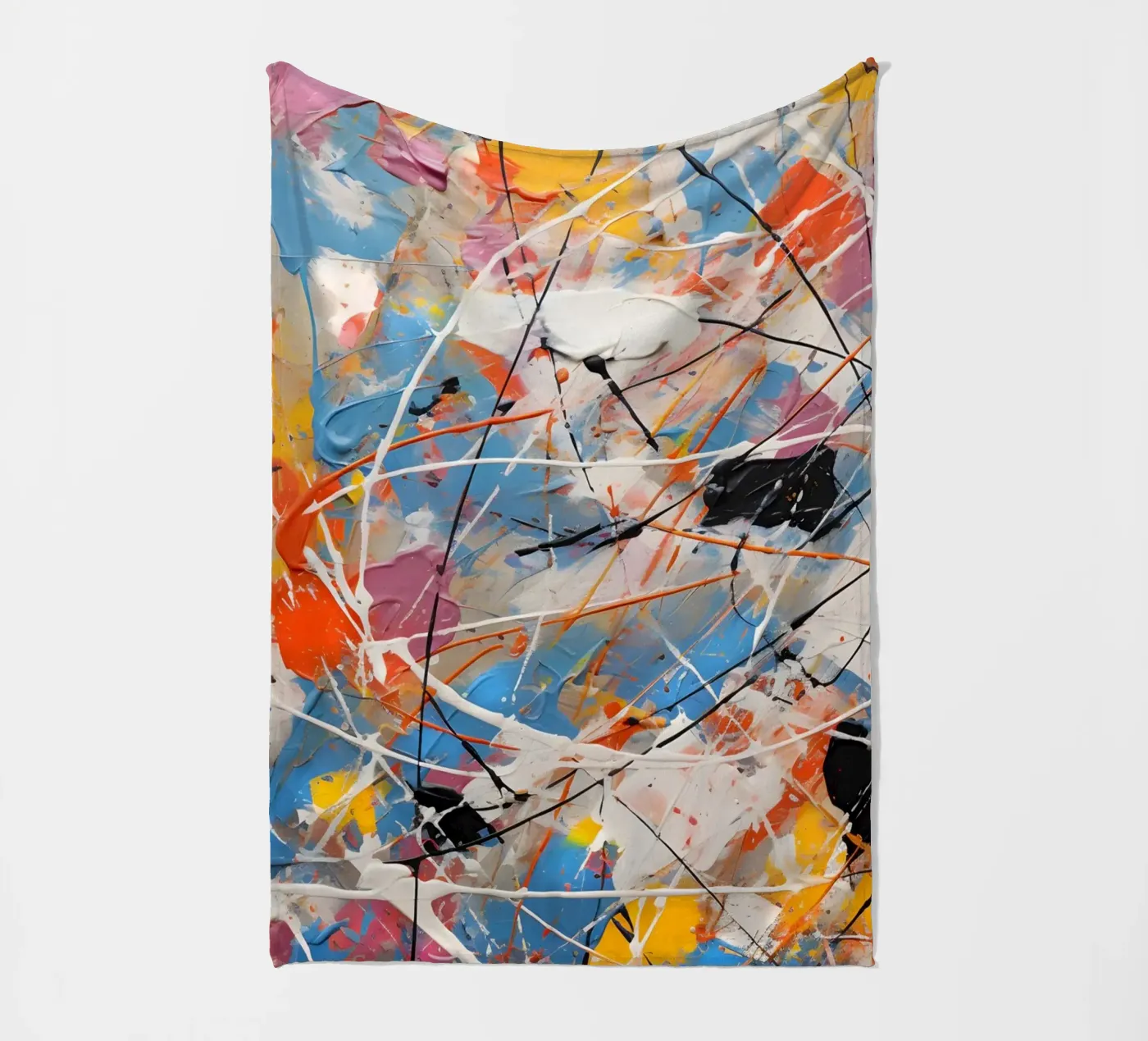 Complex kleurenschema fleecedeken van Carinaprint