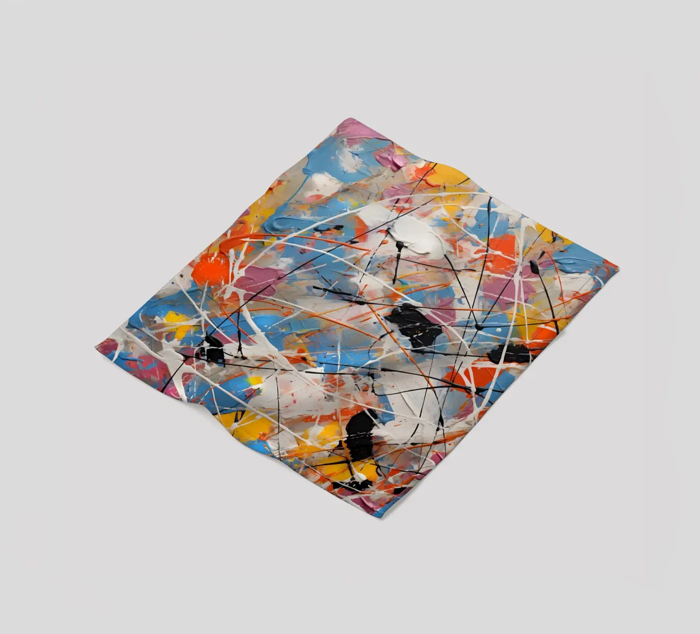 Complex kleurenschema fleecedeken van Carinaprint