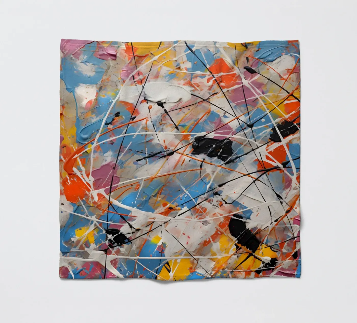 Complex kleurenschema fleecedeken van Carinaprint