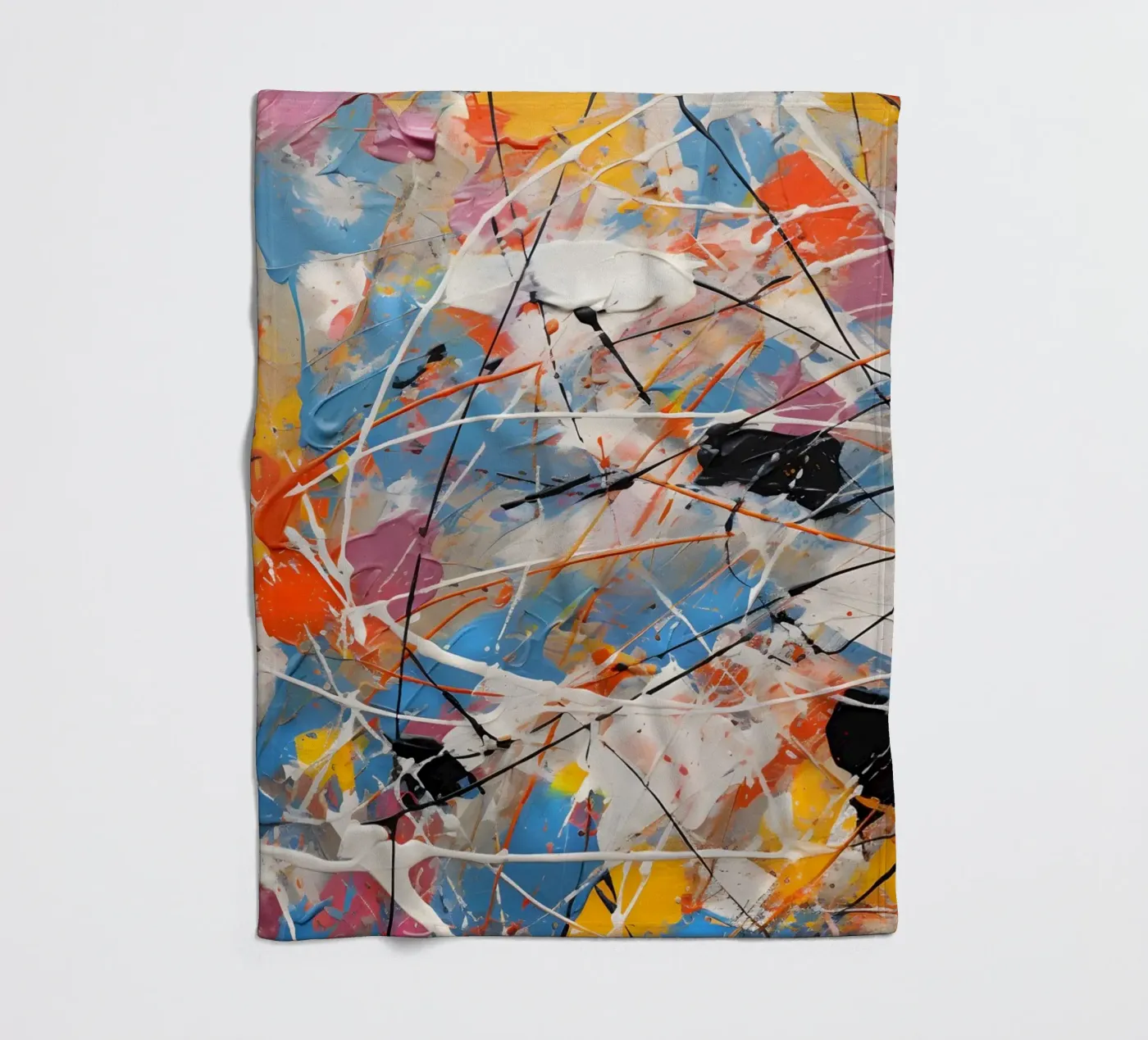 Complex kleurenschema fleecedeken van Carinaprint