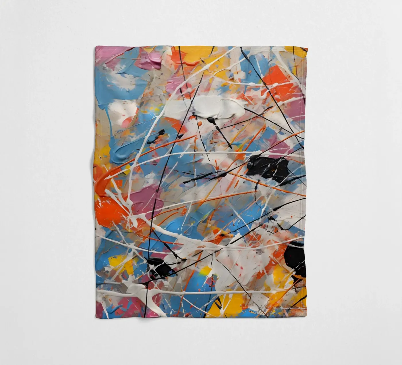 Complex kleurenschema fleecedeken van Carinaprint