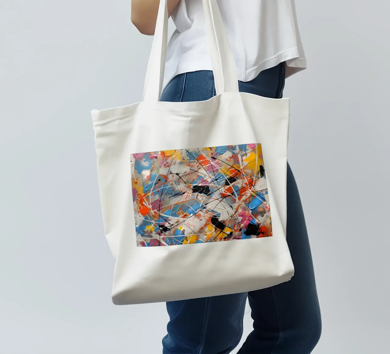 Combinazione di colori complessa borsa in juta da Carinaprint