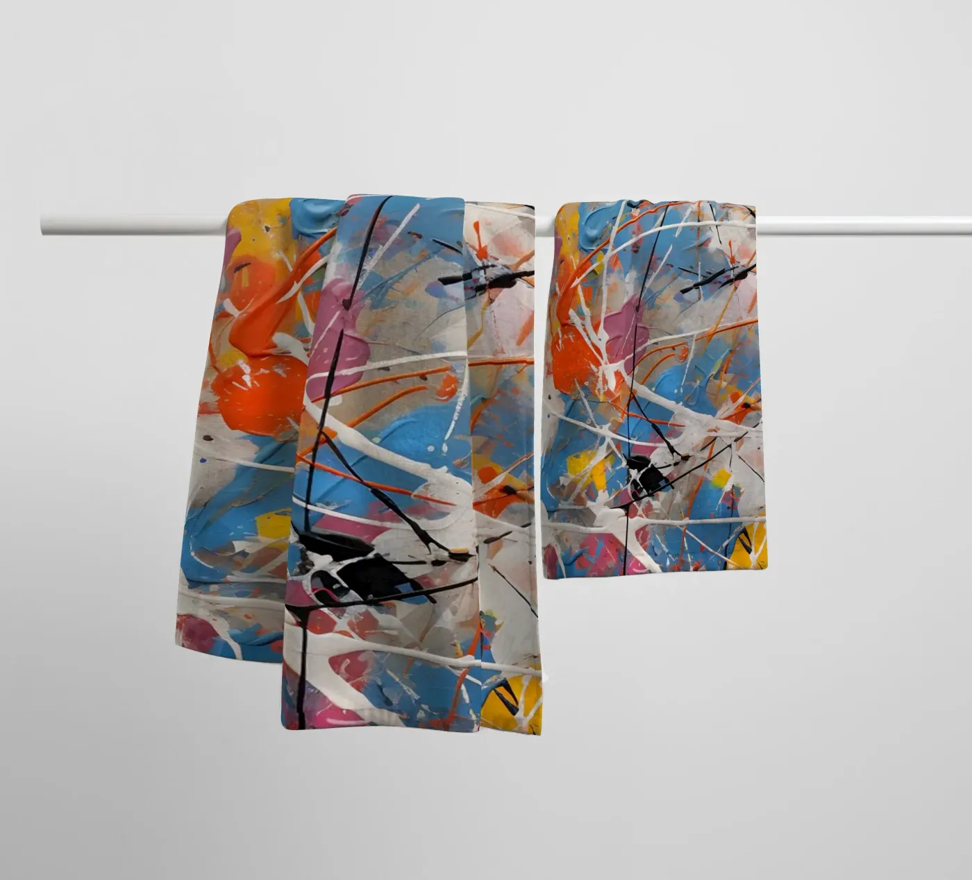 Complex colour scheme towel by Carinaprint