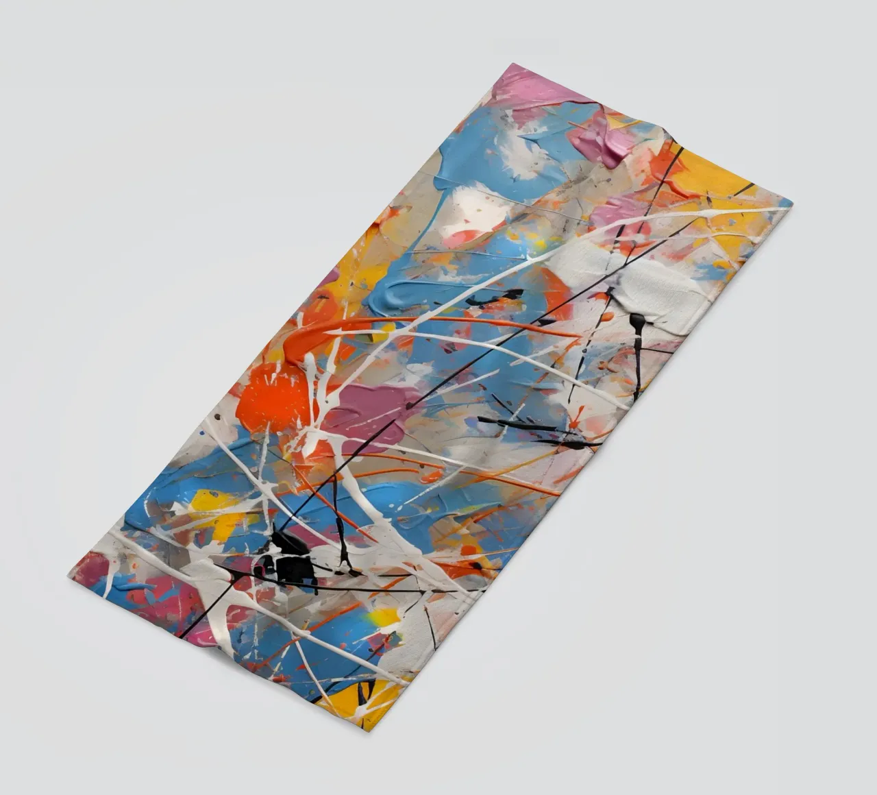 Complex colour scheme beach towel by Carinaprint