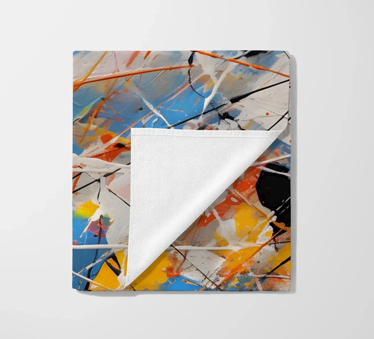Complex colour scheme beach towel by Carinaprint