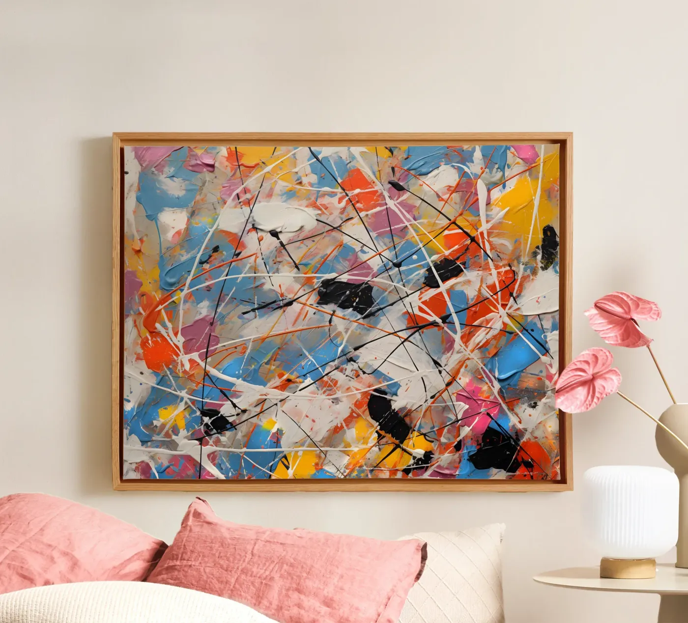 Complex colour scheme canvas by Carinaprint