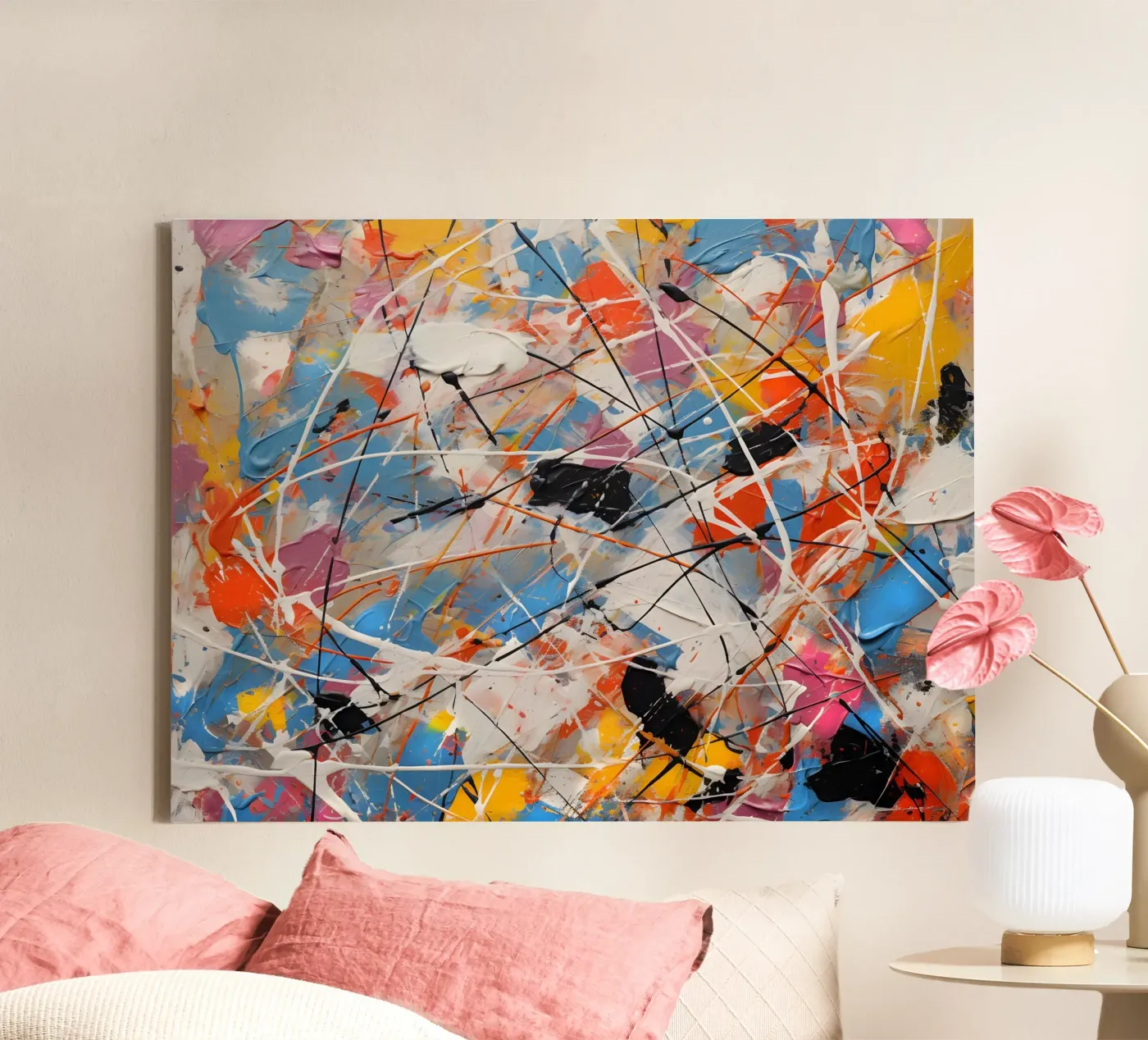 Complex colour scheme canvas by Carinaprint