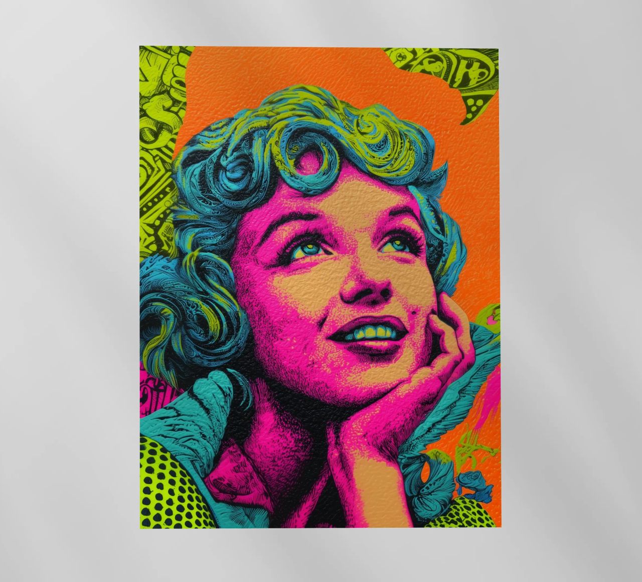 Marilyn Monroe, Neon Pop pellicola backlit da Carinaprint