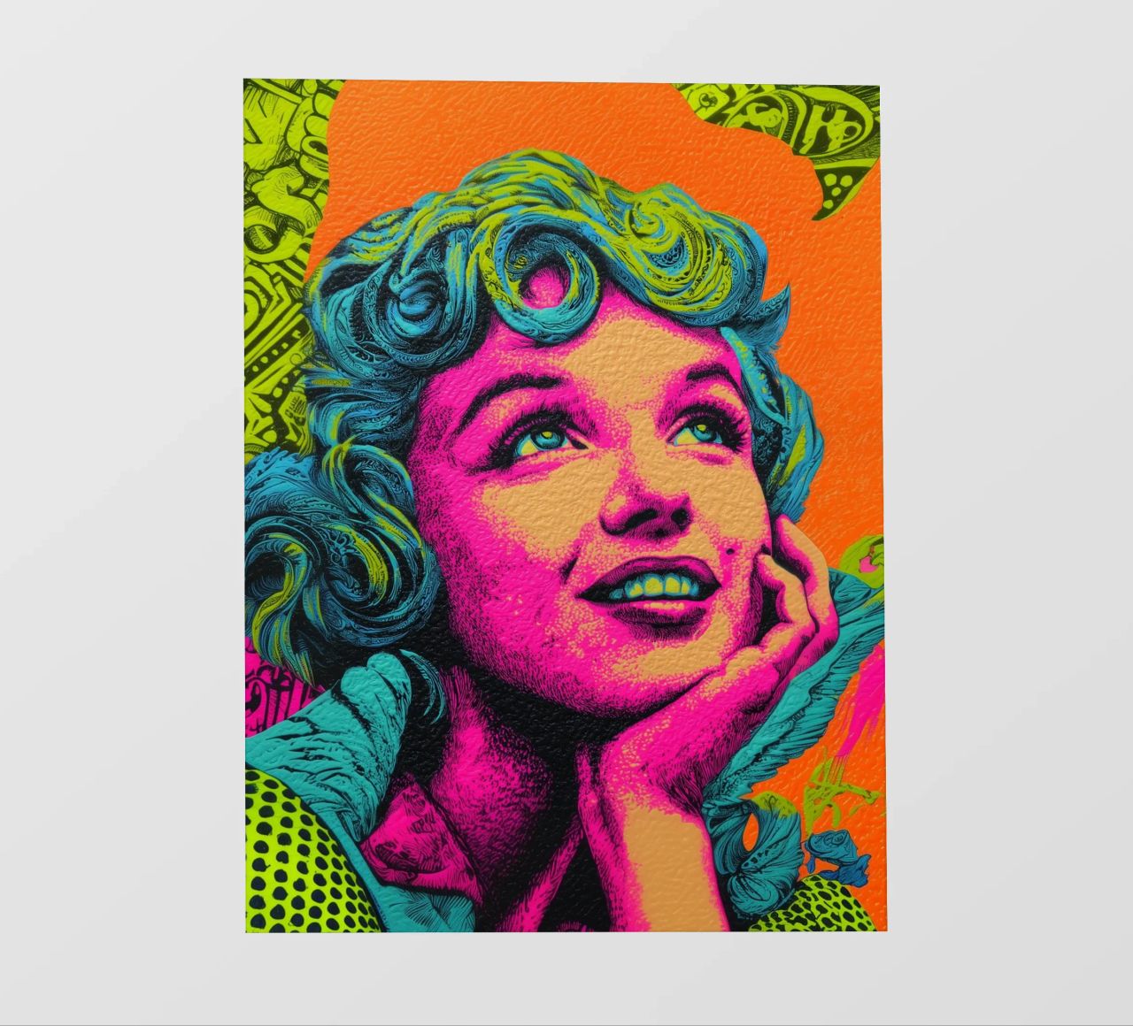 Marilyn Monroe, Neon Pop pellicola backlit da Carinaprint