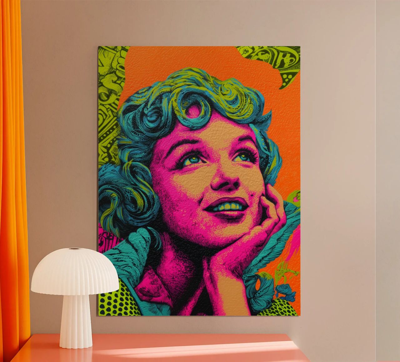 Marilyn Monroe, Neon Pop poster by Carinaprint