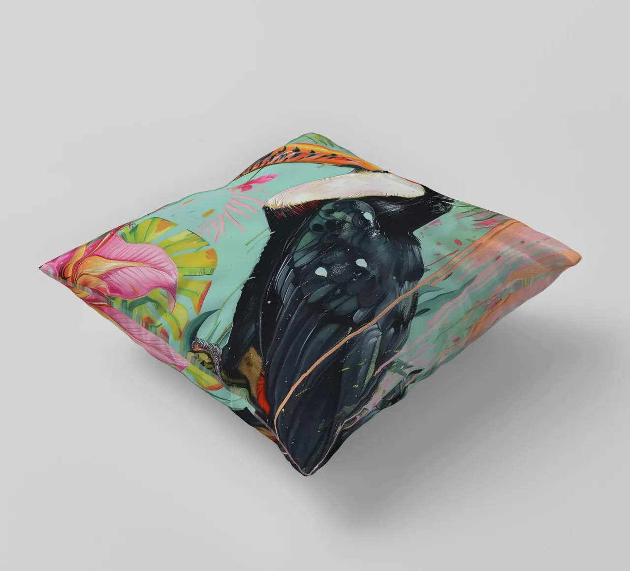 Toucan Delight decorative cushion by Lila x Lola