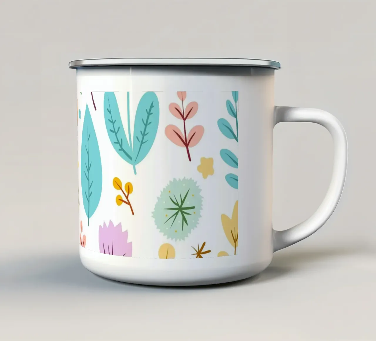 Un giardino pieno di colori tazza in smalto da Kintsugi99
