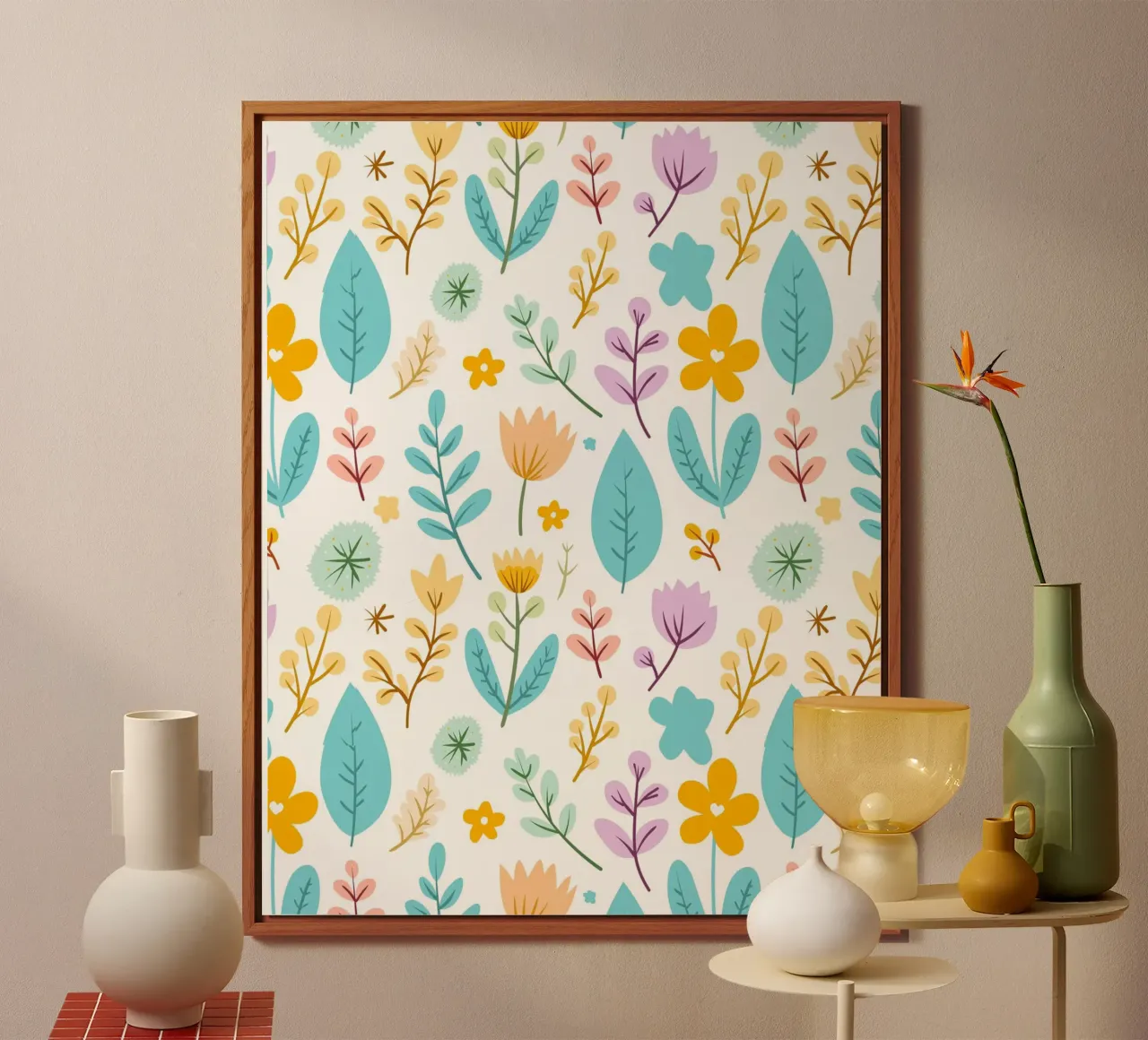 Un giardino pieno di colori alluminio dibond da Kintsugi99
