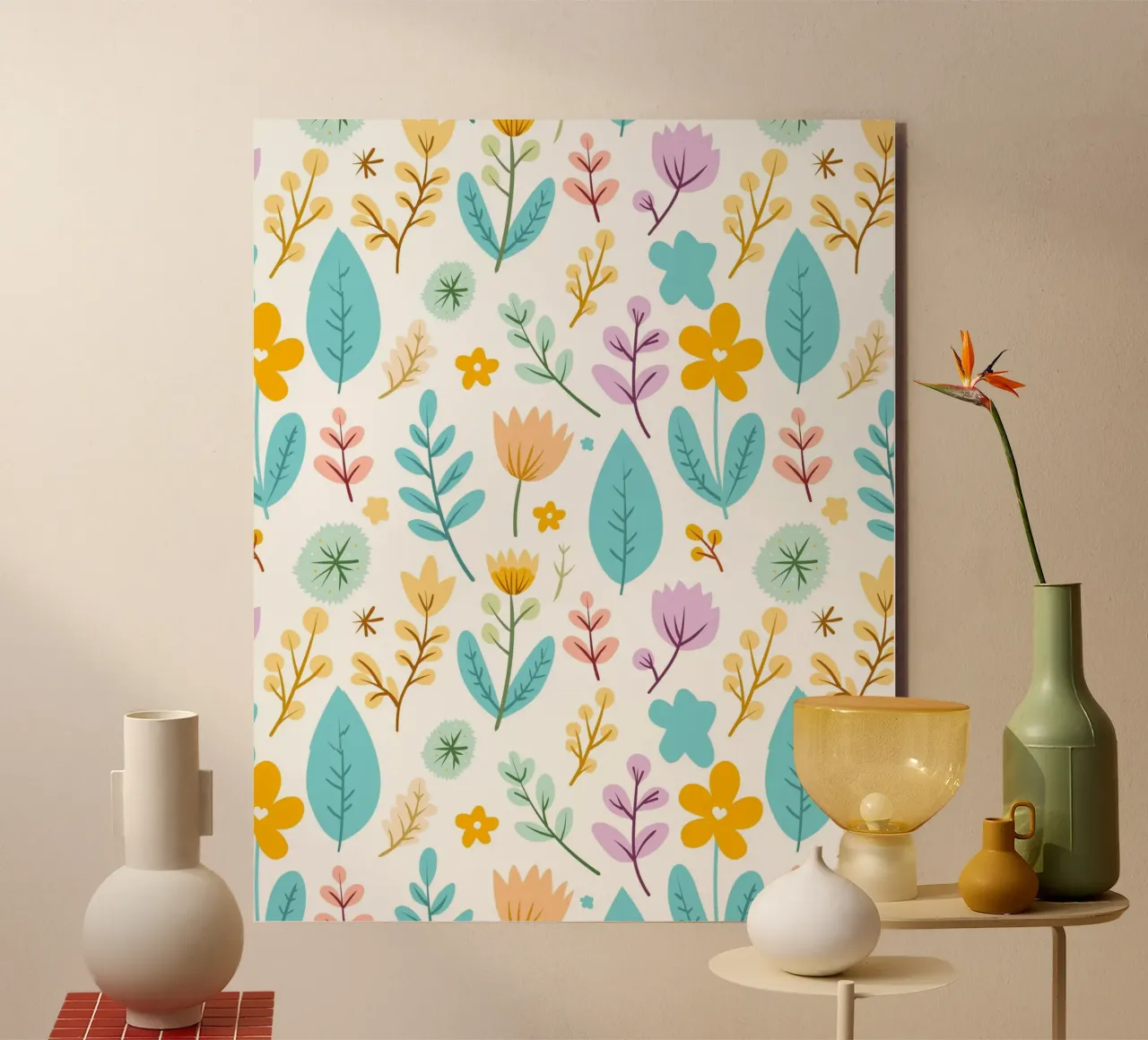 Un giardino pieno di colori alluminio dibond da Kintsugi99