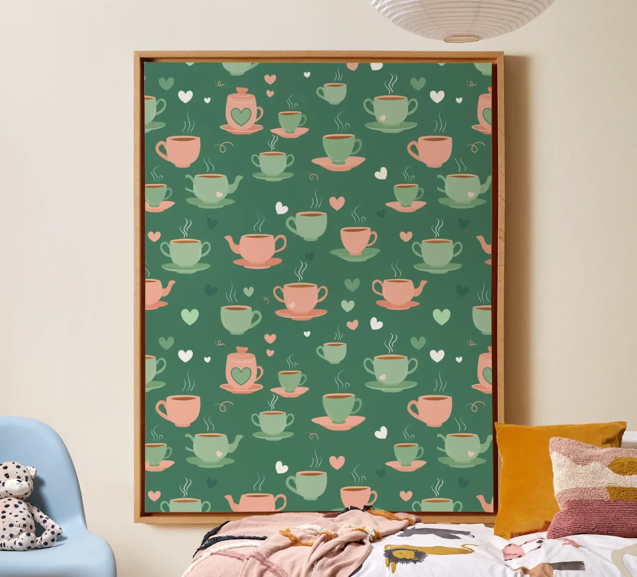 Dampfige Schlucke Leinwand mit Schattenfugenrahmen von Kintsugi99