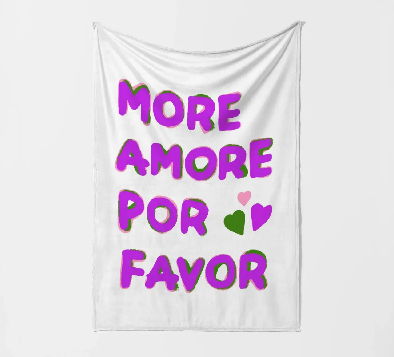 Mehr Liebe, bitte! Fleecedecke von Carinaprint