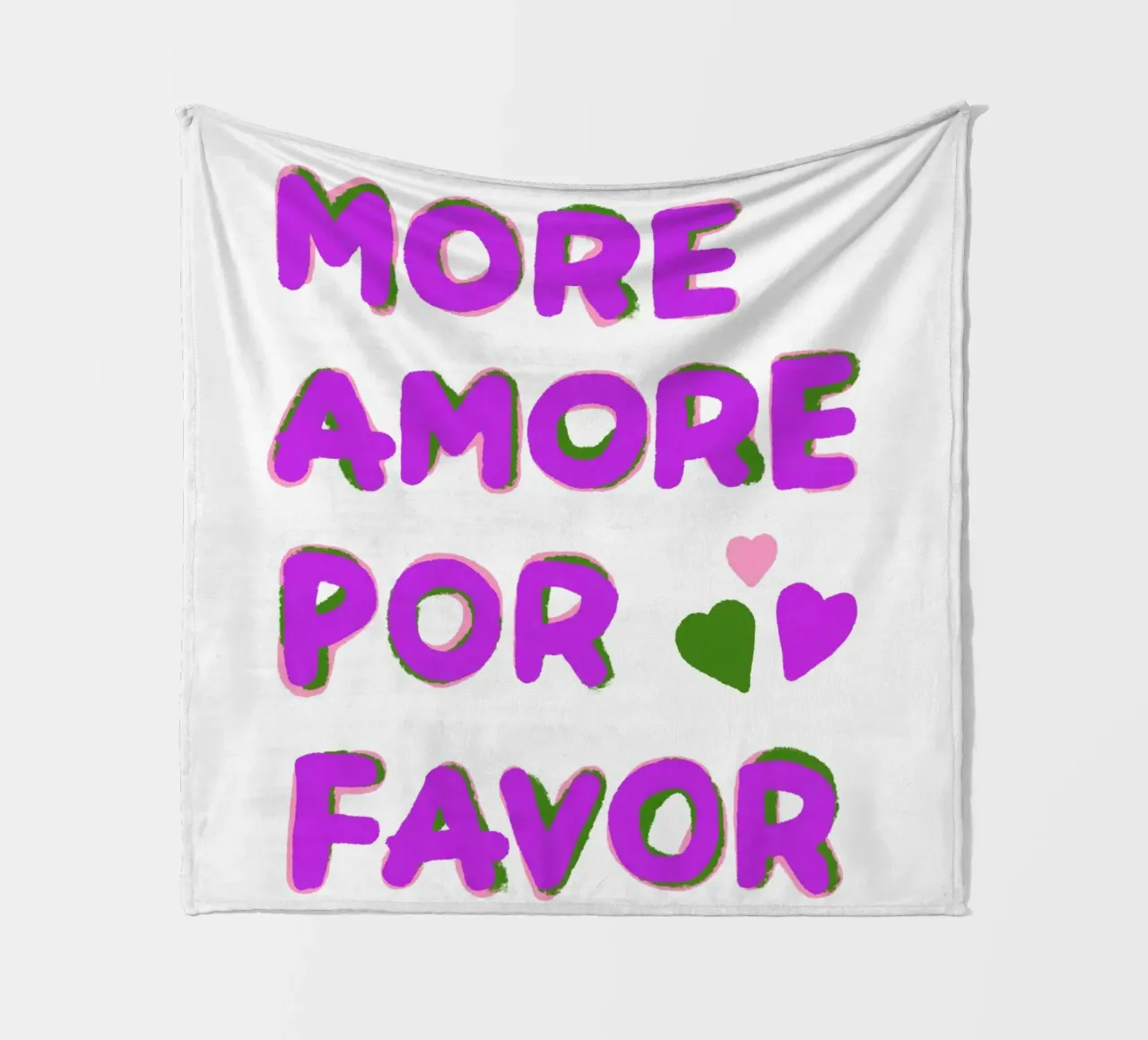 Mehr Liebe, bitte! Fleecedecke von Carinaprint