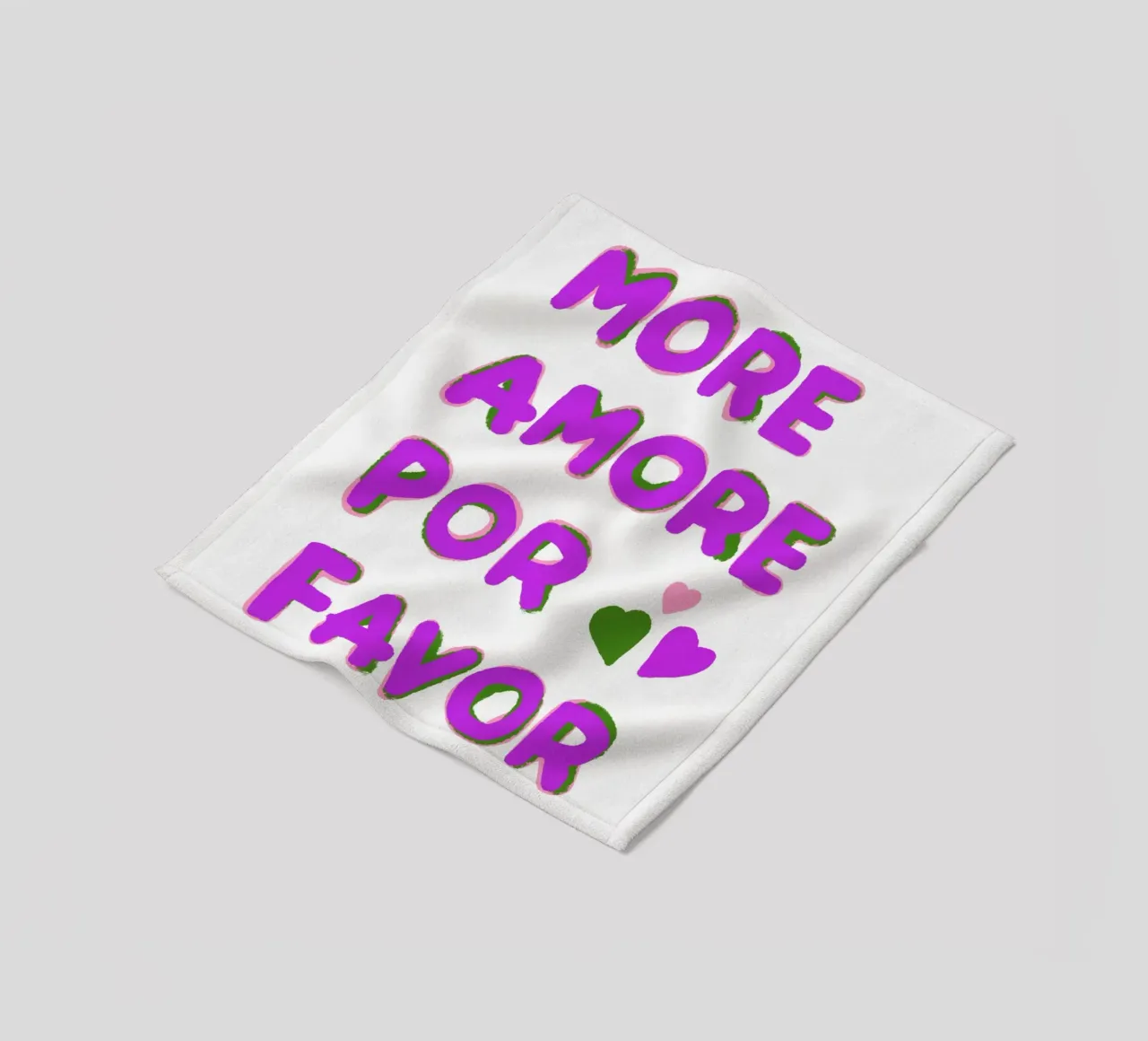 Mehr Liebe, bitte! Fleecedecke von Carinaprint