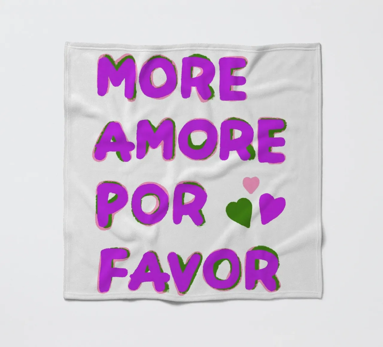 Mehr Liebe, bitte! Fleecedecke von Carinaprint