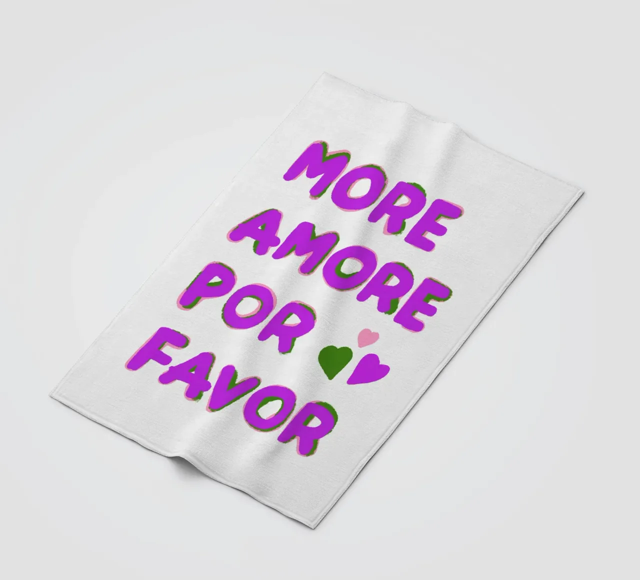 Mehr Liebe, bitte! Fleecedecke von Carinaprint