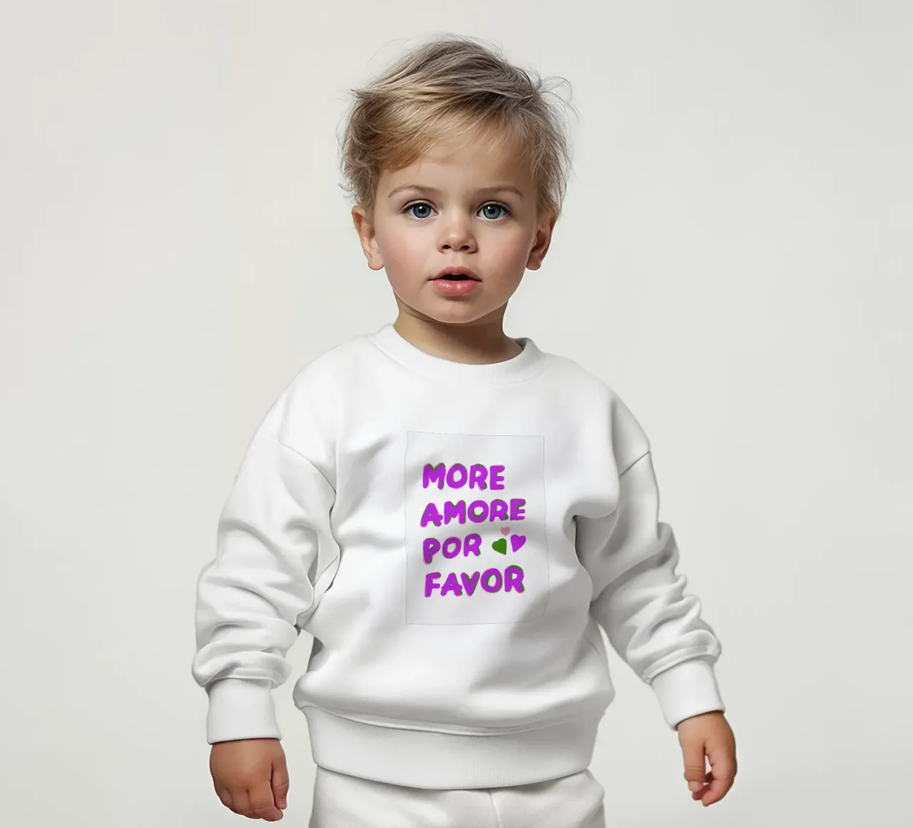 Più amore, per favore! felpa neonato da Carinaprint