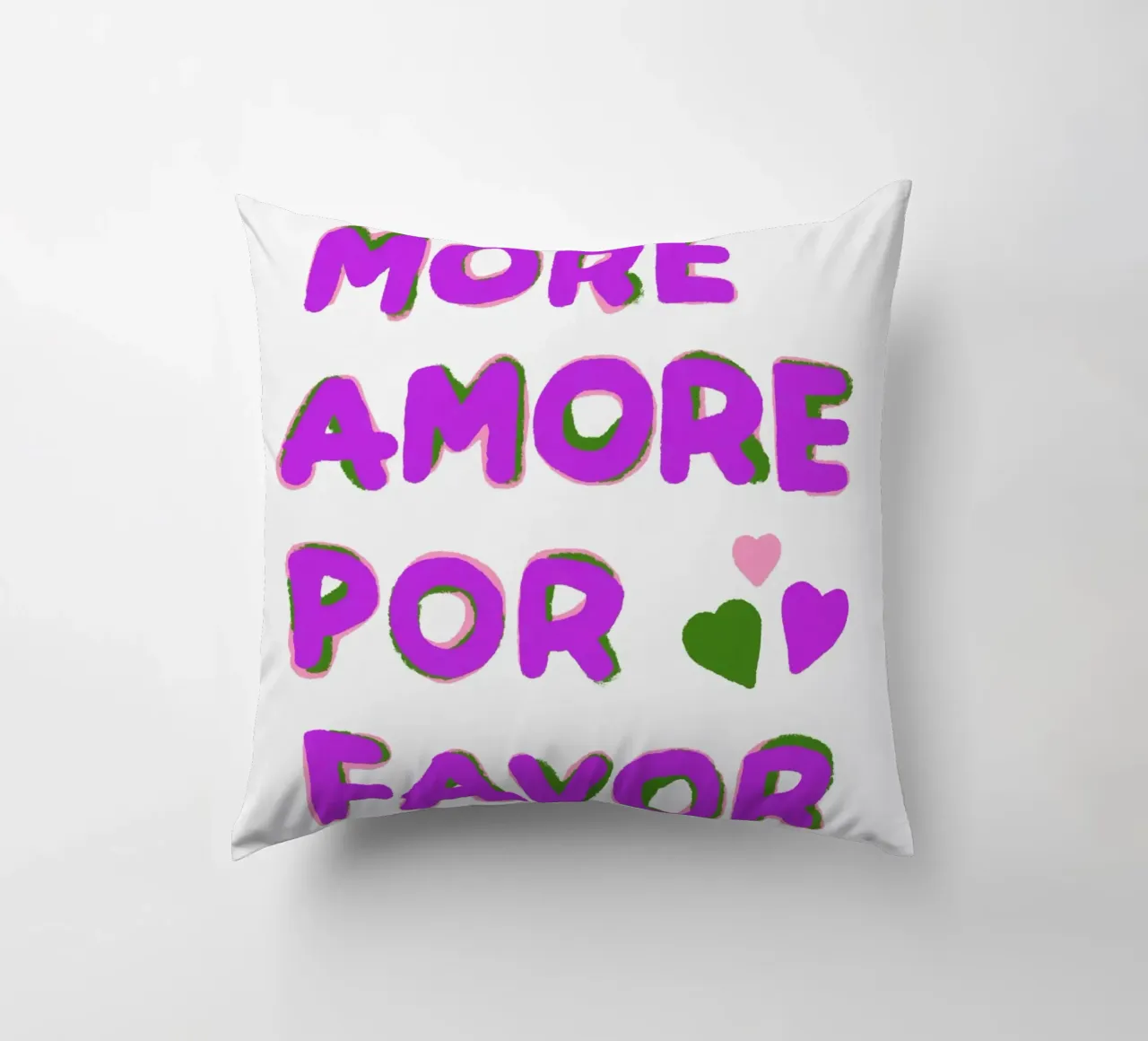 Più amore, per favore! cuscino da Carinaprint