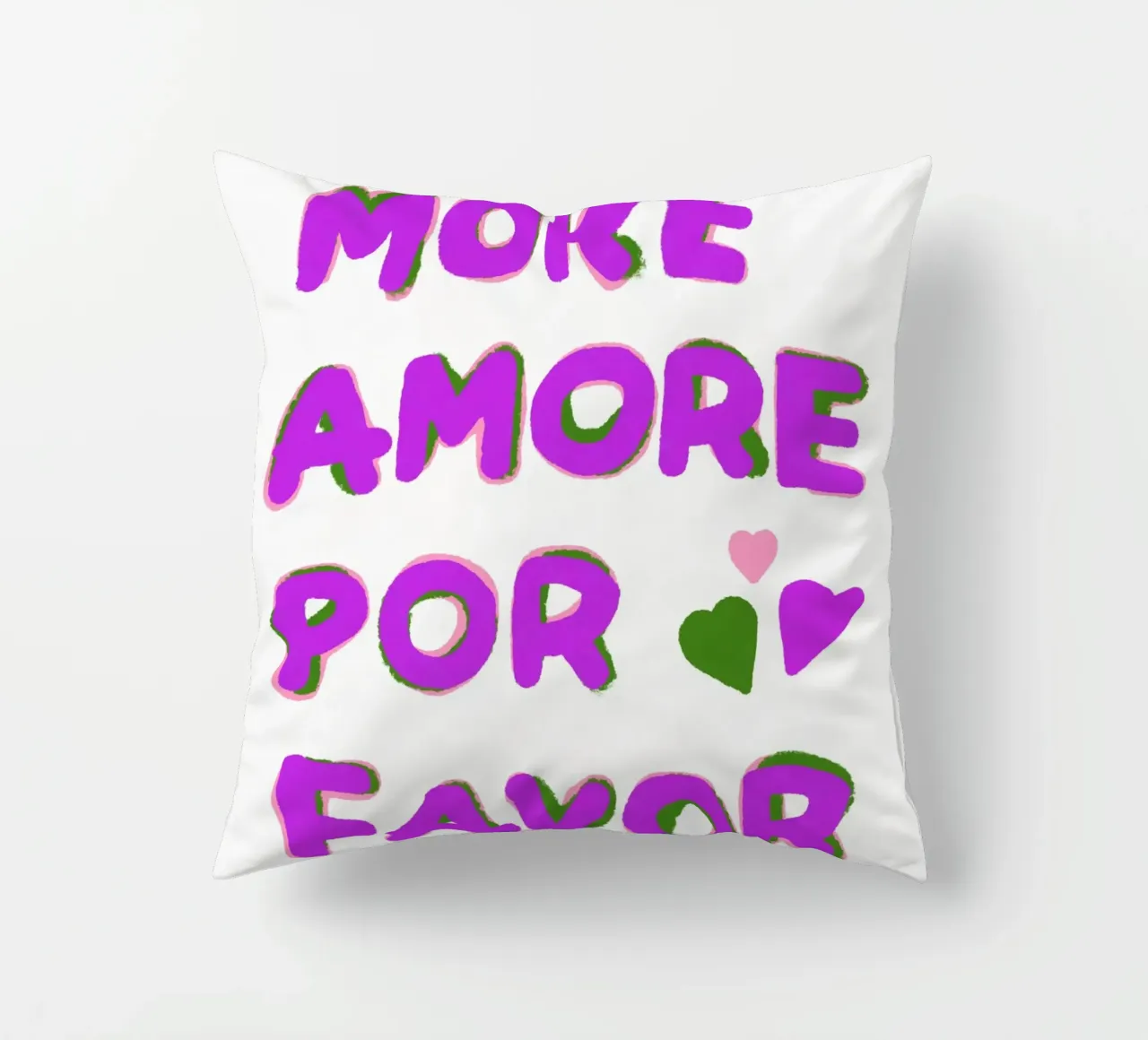 Più amore, per favore! cuscino da Carinaprint