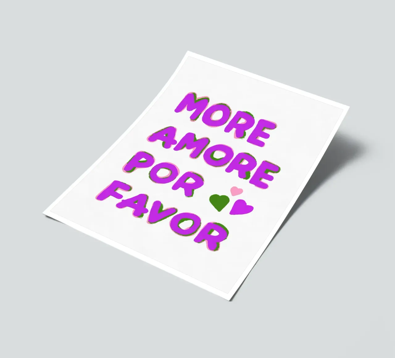 Mehr Liebe, bitte! Stickerbogen von Carinaprint