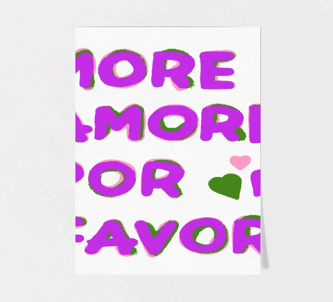 Mehr Liebe, bitte! Stickerbogen von Carinaprint