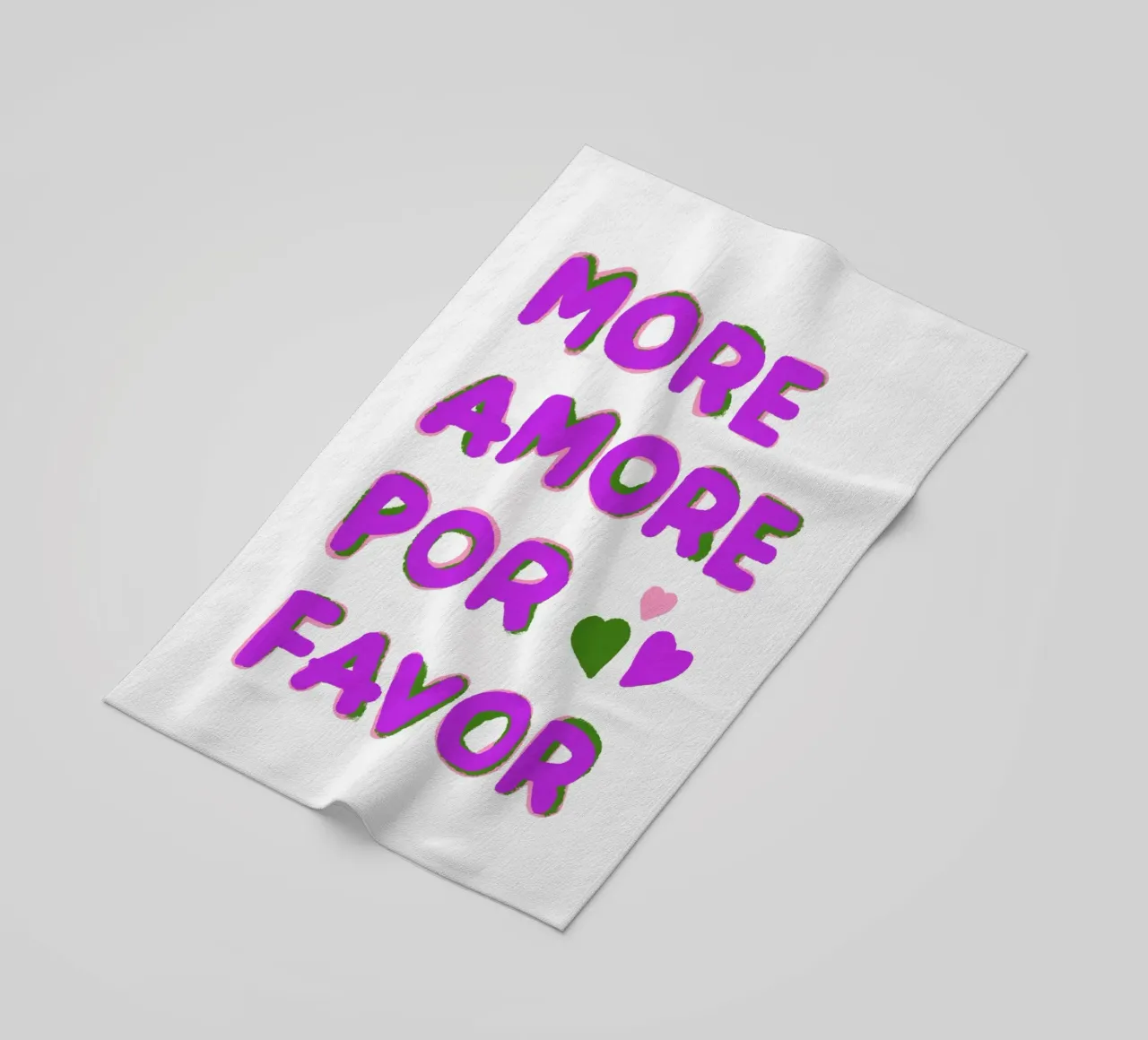 Più amore, per favore! telo mare da Carinaprint