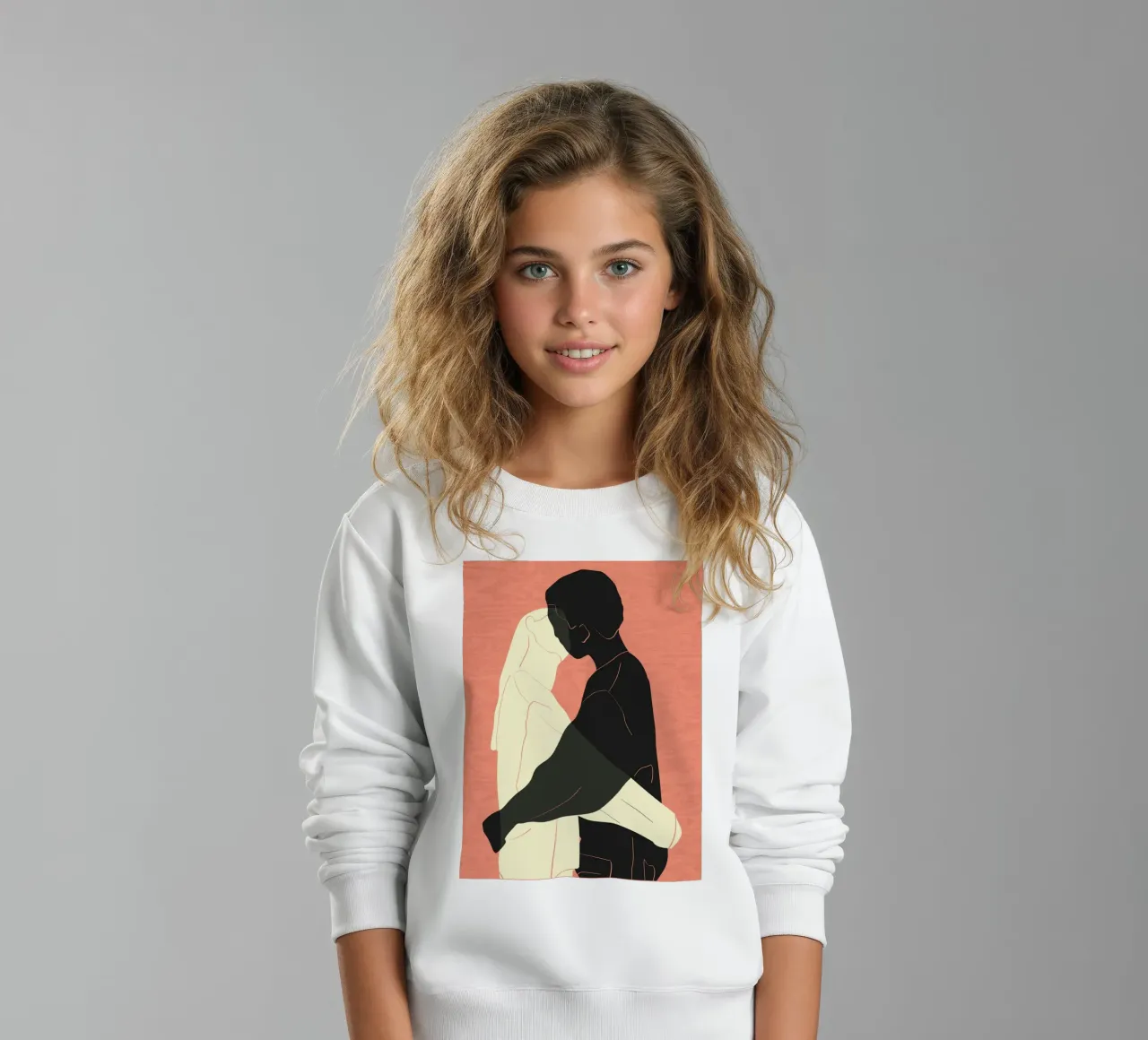 Hold Me Tight, Never Let Go kids sweatshirt by Kintsugi99
