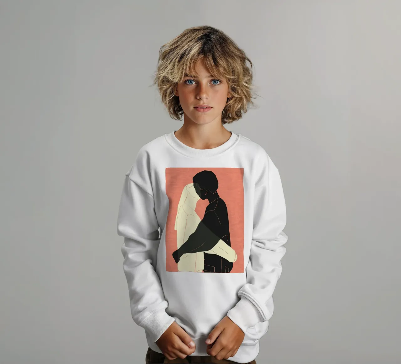 Hold Me Tight, Never Let Go kids sweatshirt by Kintsugi99