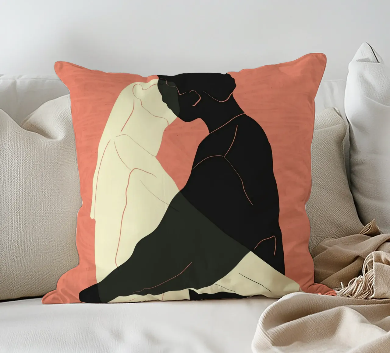 Hold Me Tight, Never Let Go decorative cushion by Kintsugi99