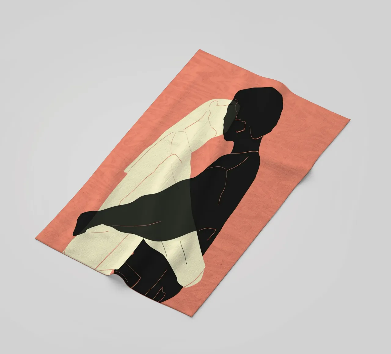 Hou me stevig vast, laat nooit los strandhanddoek van Kintsugi99
