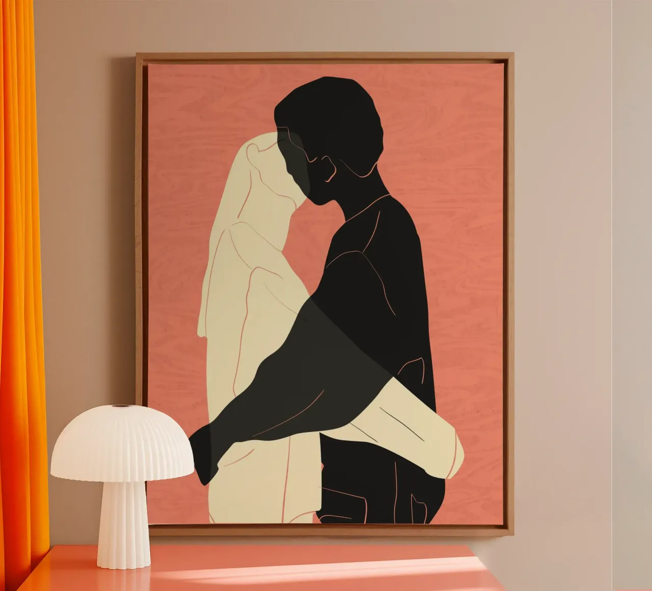 Hou me stevig vast, laat nooit los canvas met Baklijst van Kintsugi99