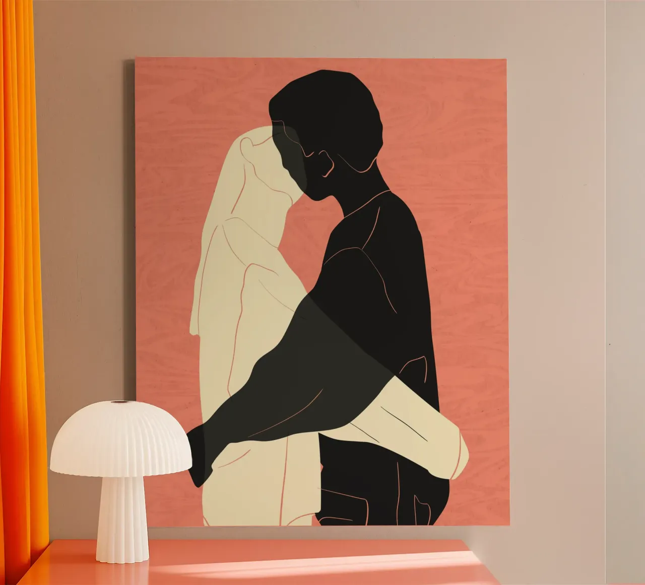 Hou me stevig vast, laat nooit los canvas met Baklijst van Kintsugi99